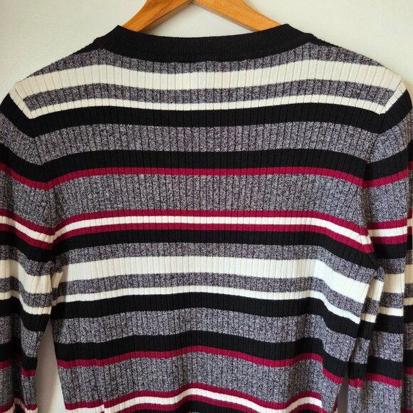 EUC H&M STRIPED CREW NECK RIBBED LONGSLEEVES TOP SIZE LARGE - Picture 8 of 14